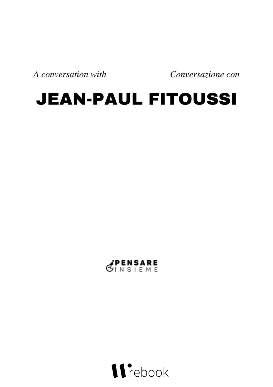 A Conversation with Jean-Paul Fitoussi